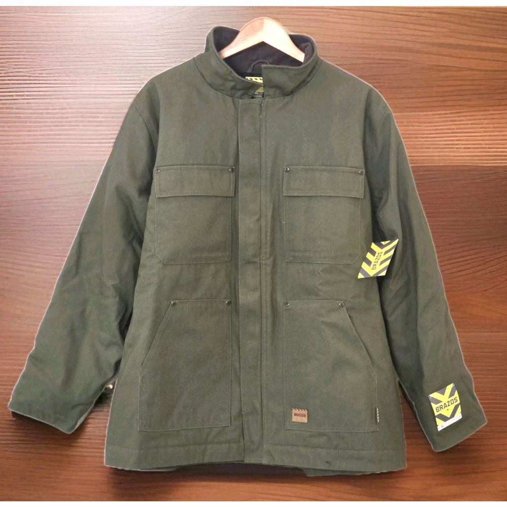 Brazos Workwear Insulated Barn Jacket Men's XL Green Water Repellent Chore Coat